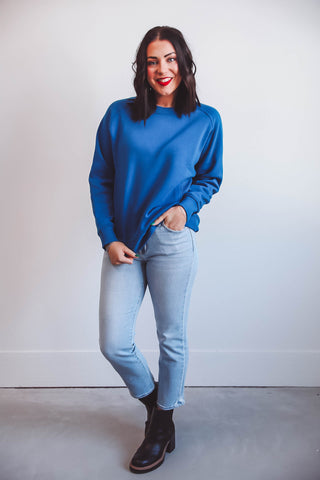 Erin Crewneck-Classic Blue