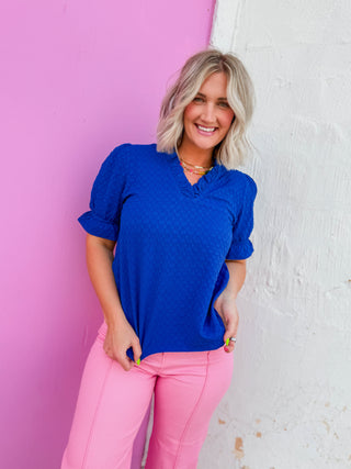 Susannah Top-Royal Blue