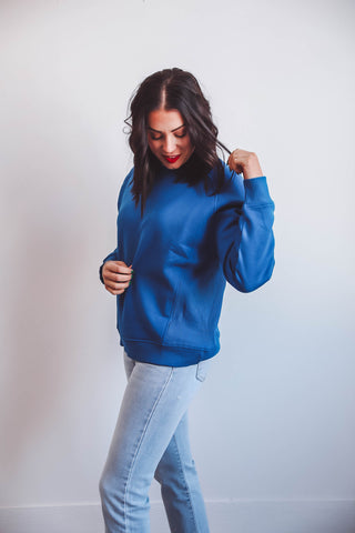 Erin Crewneck-Classic Blue