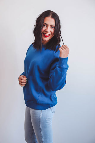 Erin Crewneck-Classic Blue