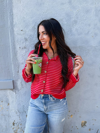 Emilee Striped Cardigan