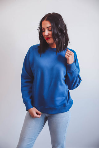 Erin Crewneck-Classic Blue