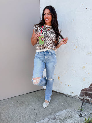 Cari Leopard Knit Top