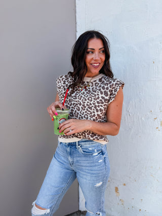 Cari Leopard Knit Top