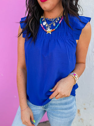 Carmen Top-Royal Blue