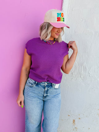Lydia Waffle Knit Top