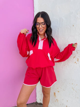 Active Ease Set-Candy Red/Pale Pink