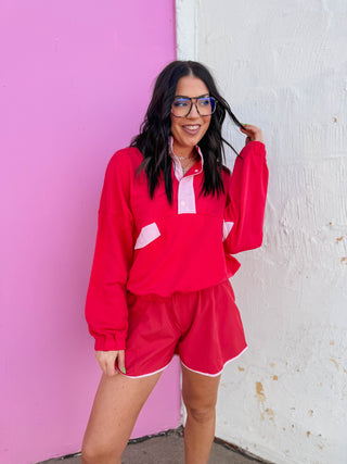 Active Ease Set-Candy Red/Pale Pink