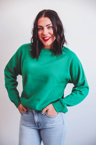 Erin Crewneck-Kelly Green