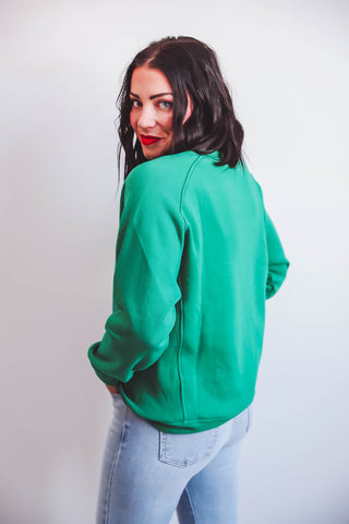 Erin Crewneck-Kelly Green