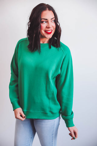 Erin Crewneck-Kelly Green