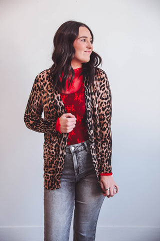 Kira Leopard Cardigan