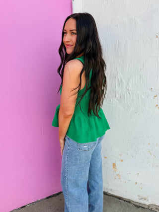 Sadie Knit Tank-Green