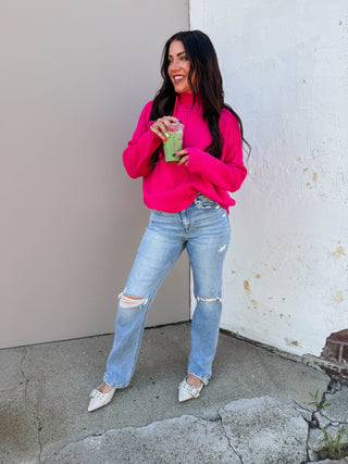 Alyssa Sweater-Hot Pink