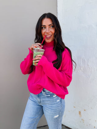 Alyssa Sweater-Hot Pink
