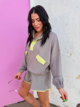 Active Ease Set-Stone Taupe/Lime