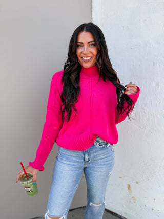 Alyssa Sweater-Hot Pink