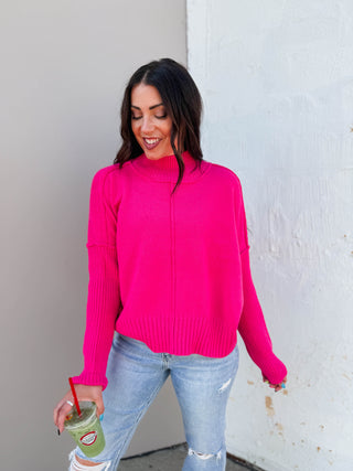 Alyssa Sweater-Hot Pink