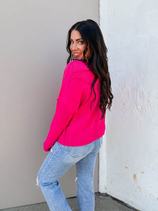 Alyssa Sweater-Hot Pink