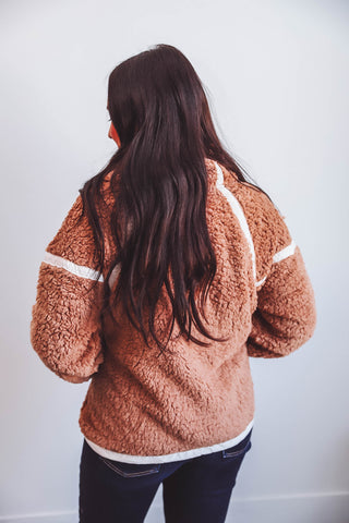 Kourtney Fleece Pullover-Tan