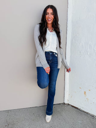 Brandy Cardigan-Heather Grey