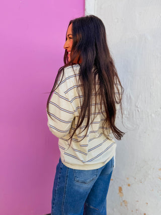 Jace Striped Long Sleeve-Butter