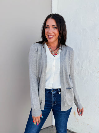 Brandy Cardigan-Heather Grey