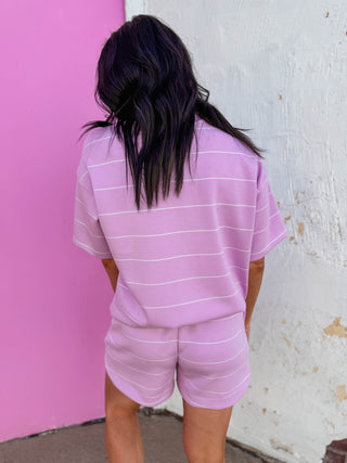 Grab & Go Striped Tee-Blossom
