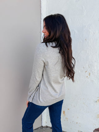 Brandy Cardigan-Heather Grey
