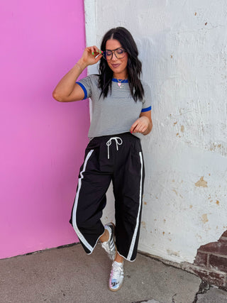 Freeform Barrel Pants-Black