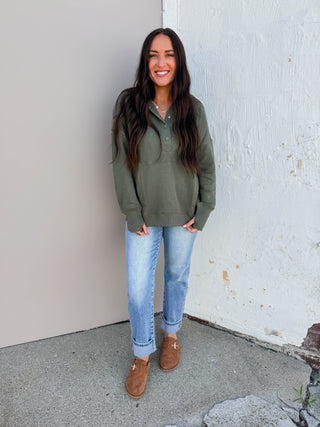 Leslie Hoodie-Dark Green