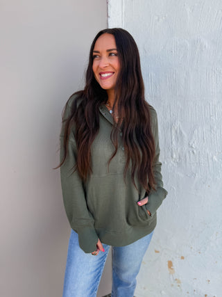 Leslie Hoodie-Dark Green
