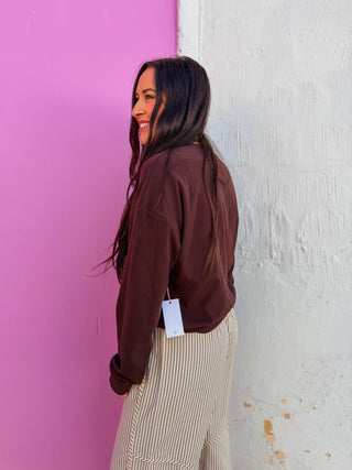 Maggie Cardigan-Chocolate