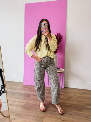 Wild Thing Leopard Barrel Denim