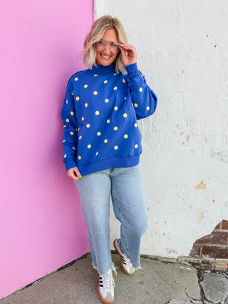 Mother Reversible Polka Dot Mock Neck