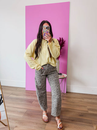 Wild Thing Leopard Barrel Denim
