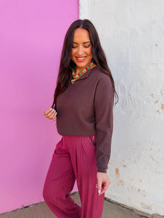 Brandi Waffle Knit Top