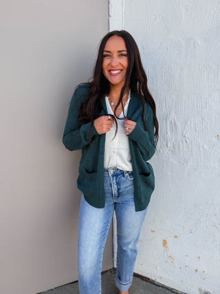 Brandy Cardigan-Dark Jade