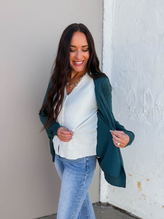 Brandy Cardigan-Dark Jade