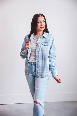 Pippin Jacket-Denim Plaid-Thread & Supply