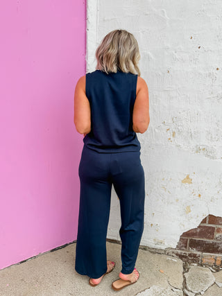 Simply Chic Tank-Navy