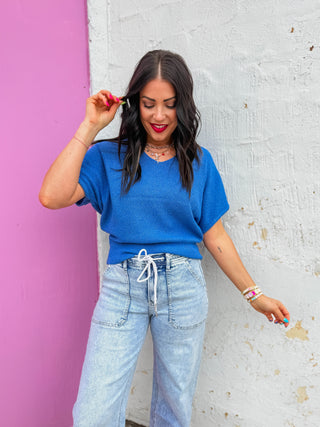 Jory Waffle Knit Top