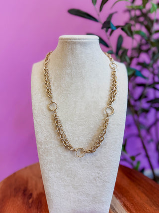 Gold Knotted Chain Necklace