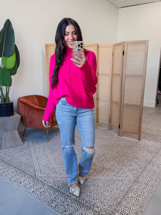 Alyssa Sweater-Hot Pink