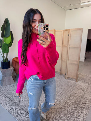Alyssa Sweater-Hot Pink
