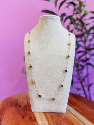 Martin Rainbow Bezel Necklace-Multi