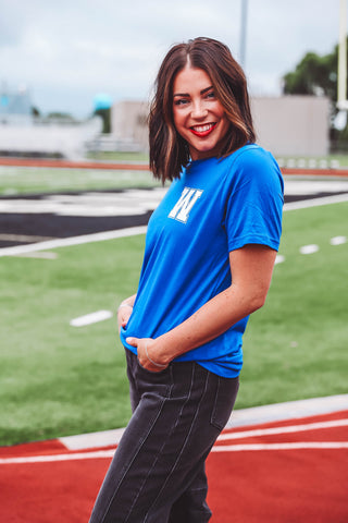 Varsity Tee-Blue