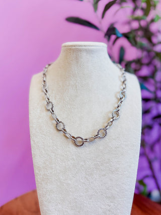 Circle Chain Necklace Silver