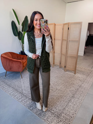 Cara Wide Leg Pants-Washed Brown