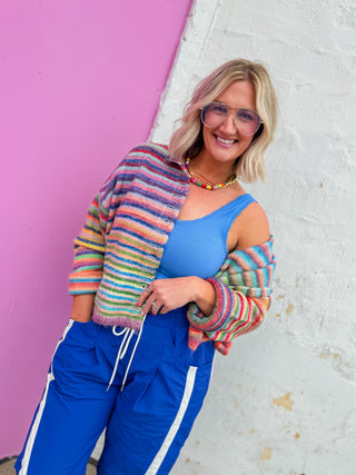 Over The Rainbow Cardigan-Sky/Purple